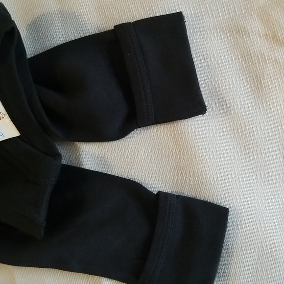 ORGANIC COTTON BABY BODY SUIT 0-3 MONTHS BY LUKEENO  IN BLACK - Picture 7 of 8